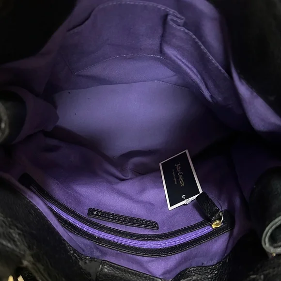 Juicy Couture 2013” Beverly Leopard Daydreamer Tote in Black & Metallic Gold NWT - Picture 10 of 16